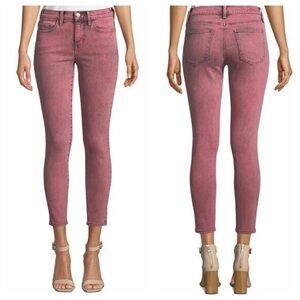 Current/Elliott Pink Acid Wash Mid Rise Skinny Jeans-NWT